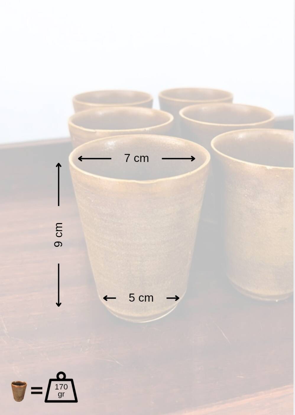 Vintage stoneware jug & cups