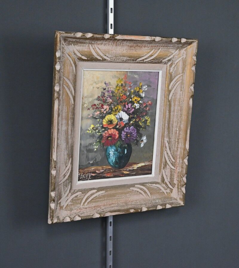 Painting "Floral Harmony" signed Reney – 1st part of the 20th century