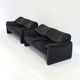 Cassina Maralunga 2 places noir-gris par Vico Magistretti