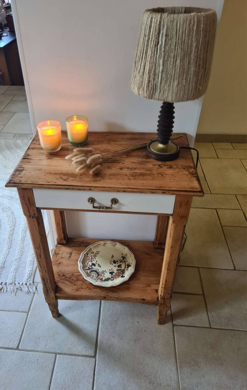 Country chic console side table