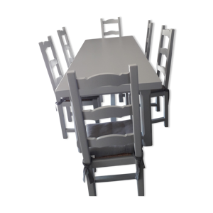 Table chene et chaises
