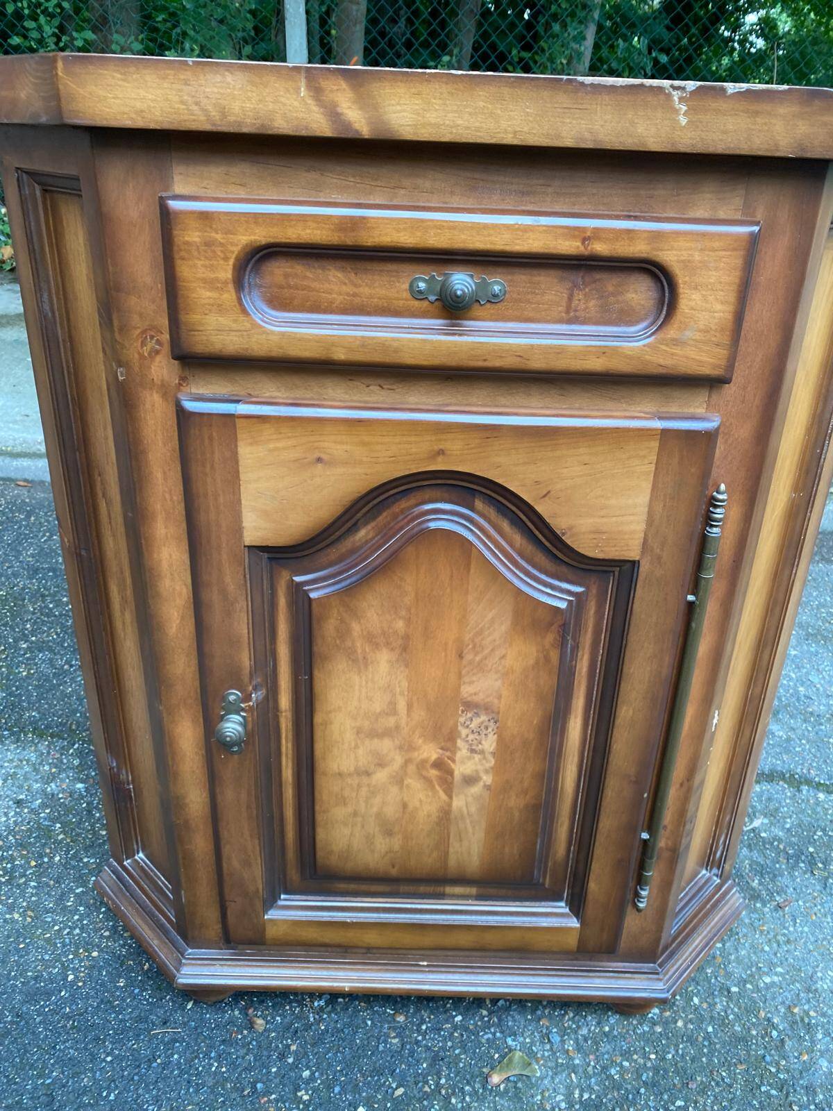 English wooden sideboard solid wood corner TV cabinet