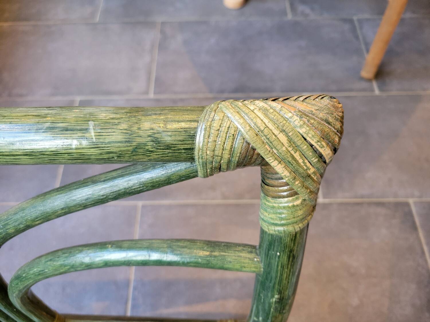 Rattan bench canapé