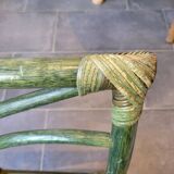 Rattan bench canapé