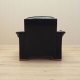 Black armchair, Italian design, 1980s, manufacture: Italy