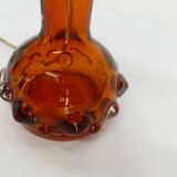 Vintage Kosta Boda orange glass table lamp 1960s