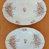 Duo de plats ovales anciens