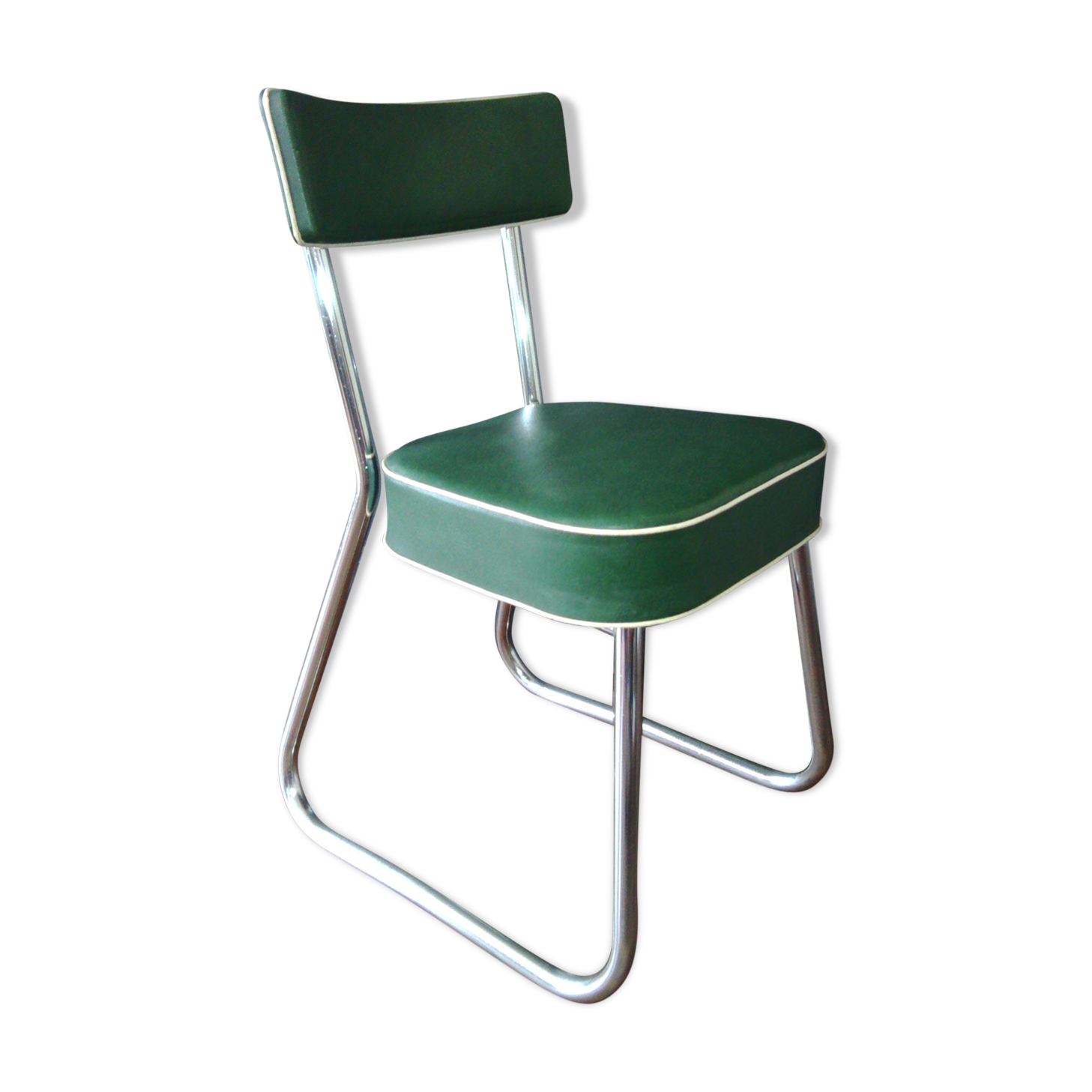 Vintage industrial sled desk