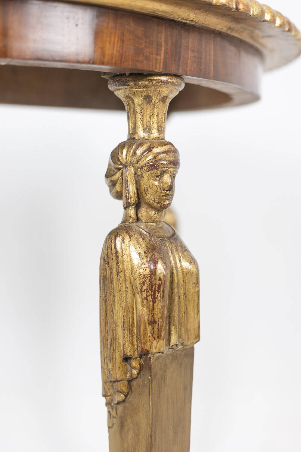 Empire style console with caryatid decoration. Circa 1880.