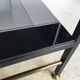 Modernist coffee table in metal tubular base and glass top 1950