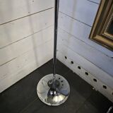Lampadaire vintage eyeball pied tulipe en métal chromé