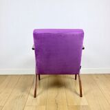 Vintage armchair like VAR purple velvet - 2 pieces available