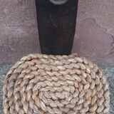 Handmade wickerwork chair from the 60s and 70s