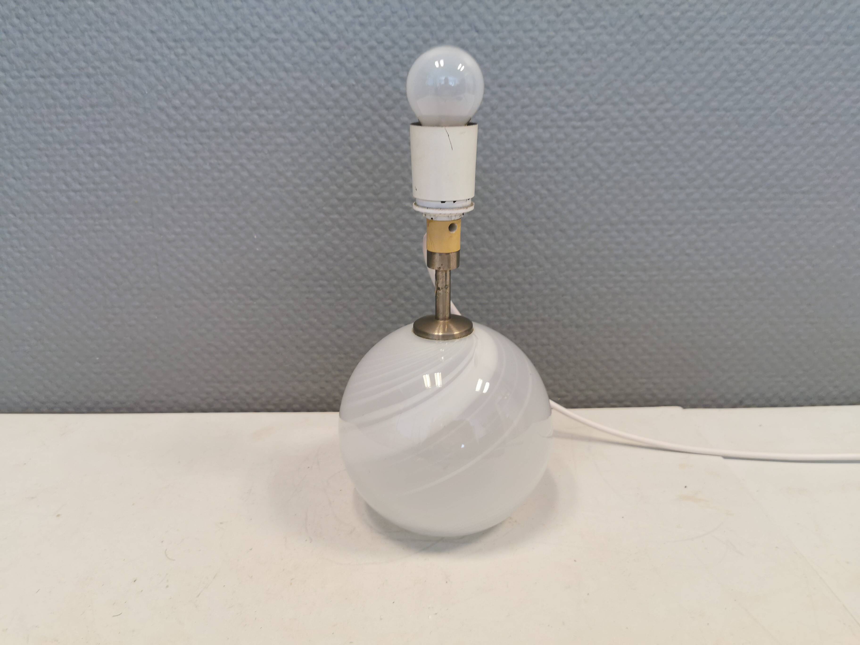 Beautiful table lamp, model Misty by Torben Jørgensen, Holmegaard Glassworks Denmark 1980.