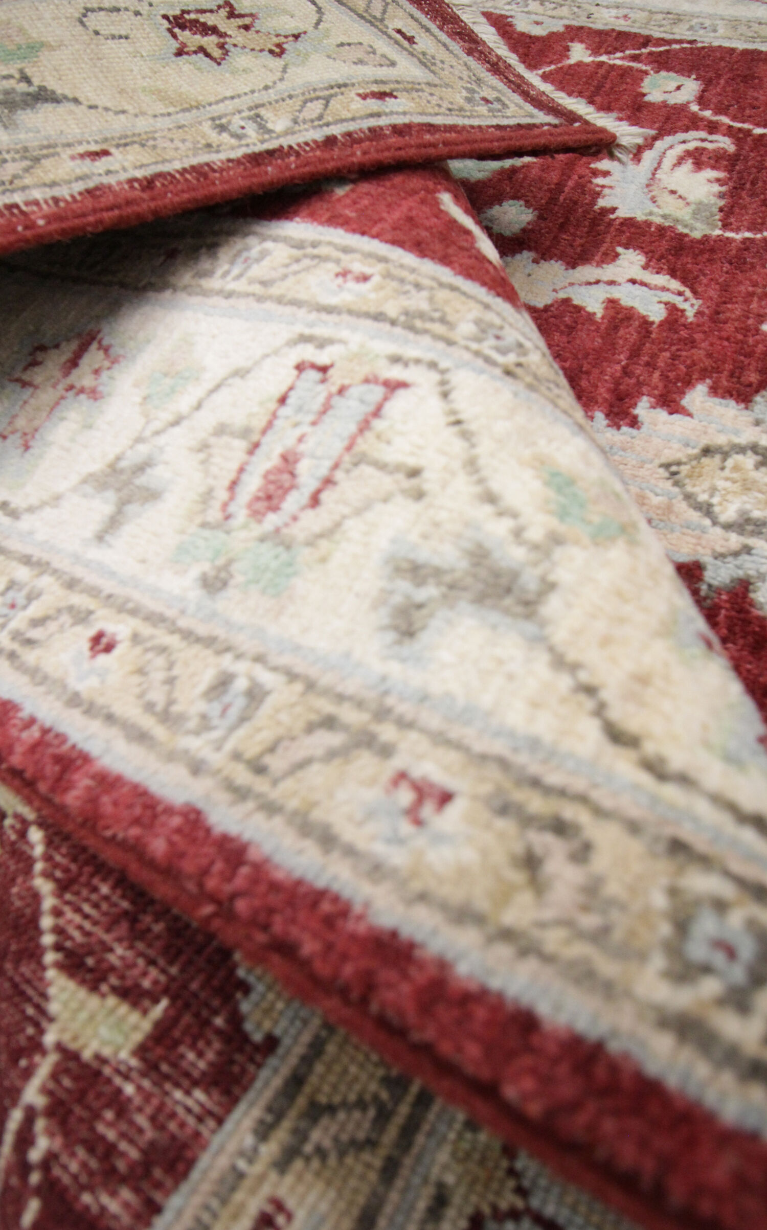 Handmade traditional red ziegler rug floral wool area rug- 124x187cm