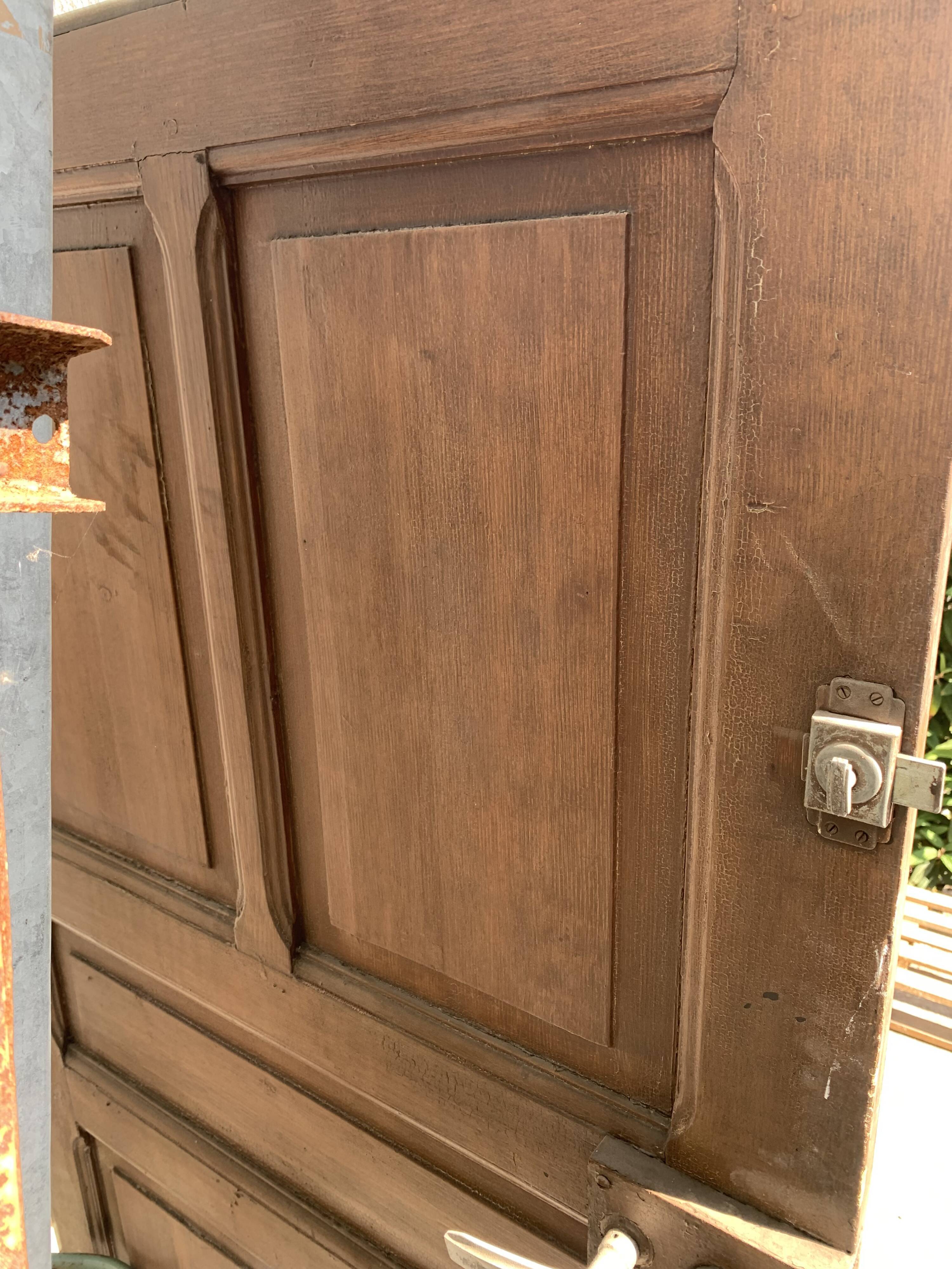 Passage door in patinated fir XX century