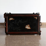 Japanese-style wooden side table mounted Gabriel Viardot