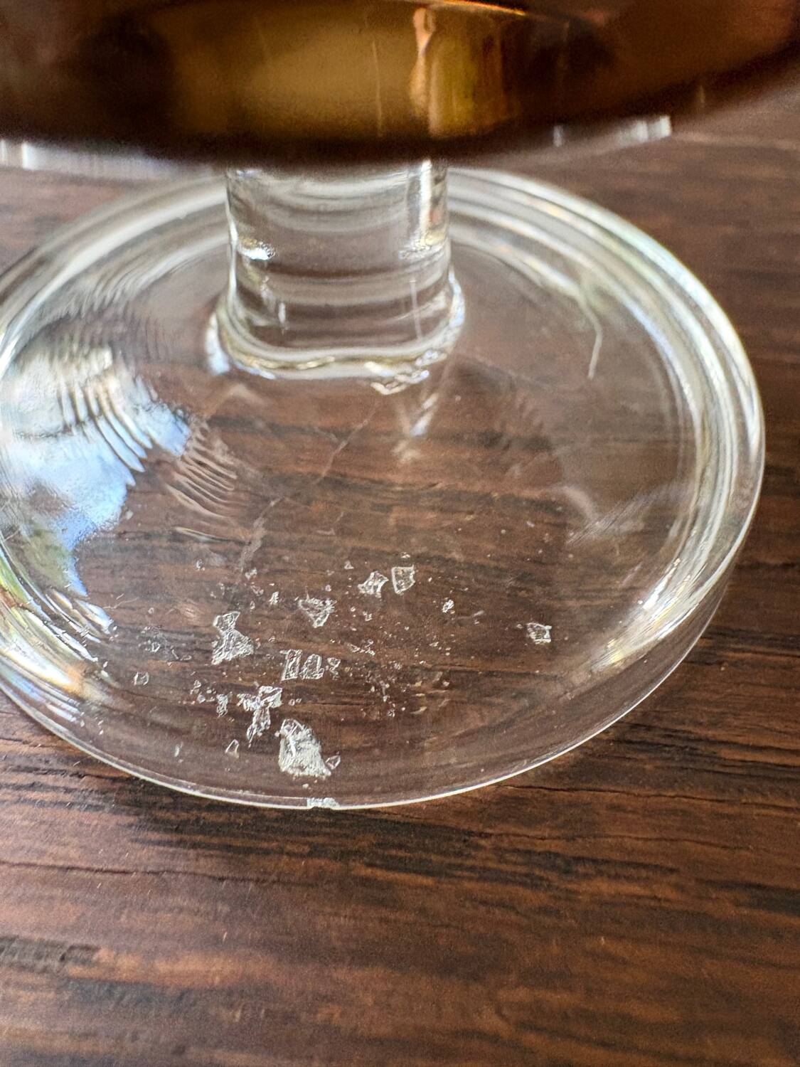 Set of 6 vintage Luminarc stemmed glasses from the 70s