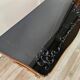 1950s Chippendale bedside tables with black glass