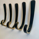 Brass wall hooks from Herta Baller, set of 5