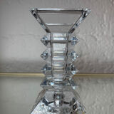 Bohemian crystal vase candlestick from the 1970s