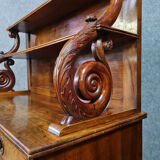 Vaisselier called Saint Hubert time Napoleon III in walnut bramble