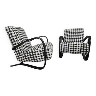 Ensemble de fauteuils H-269 par Jindřich Halabala, années 1940.
