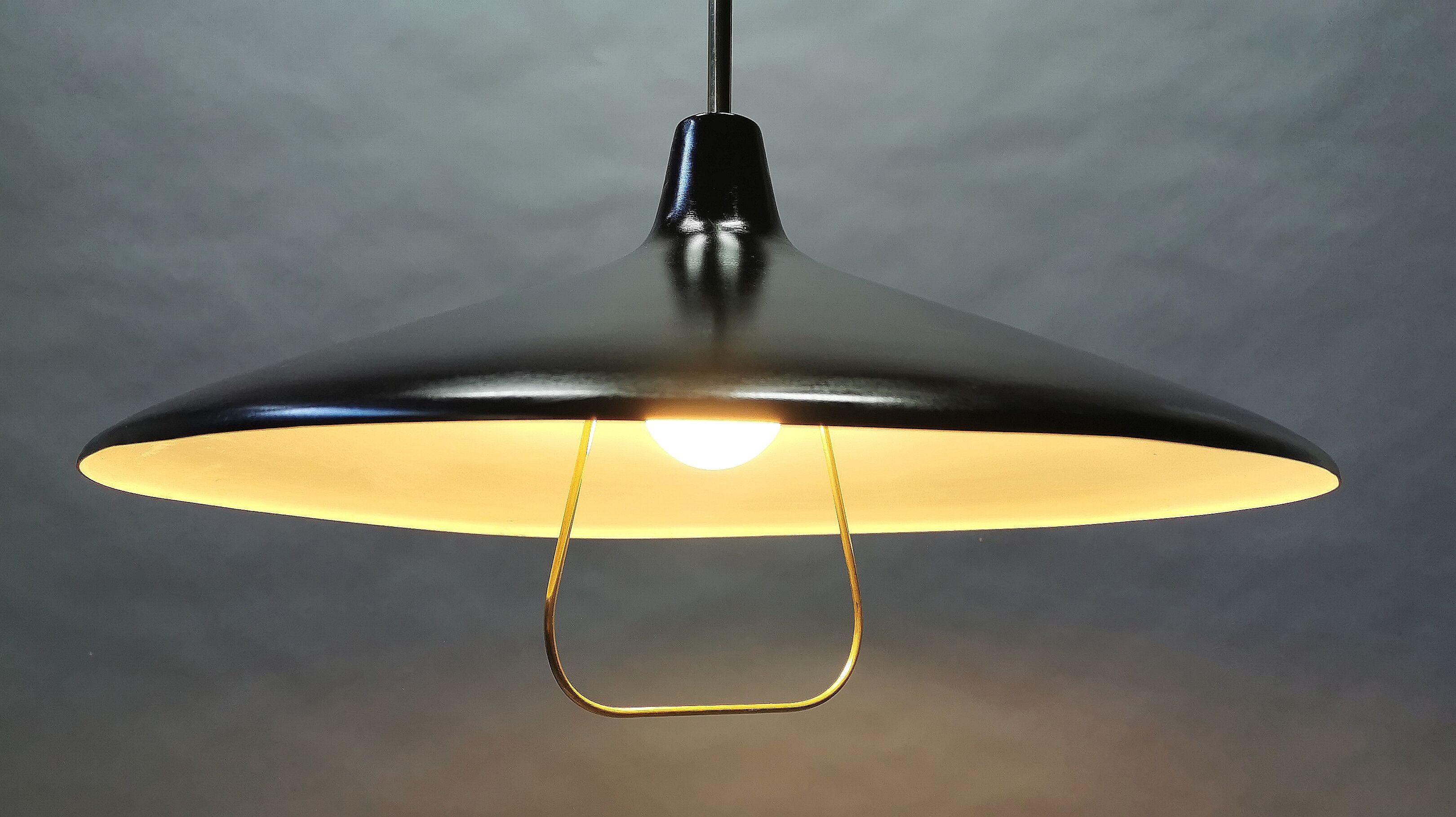 Angelo Lelli pendant lamp 12126 for Arredoluce 1947