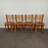 Pine chairs 80s set of 4