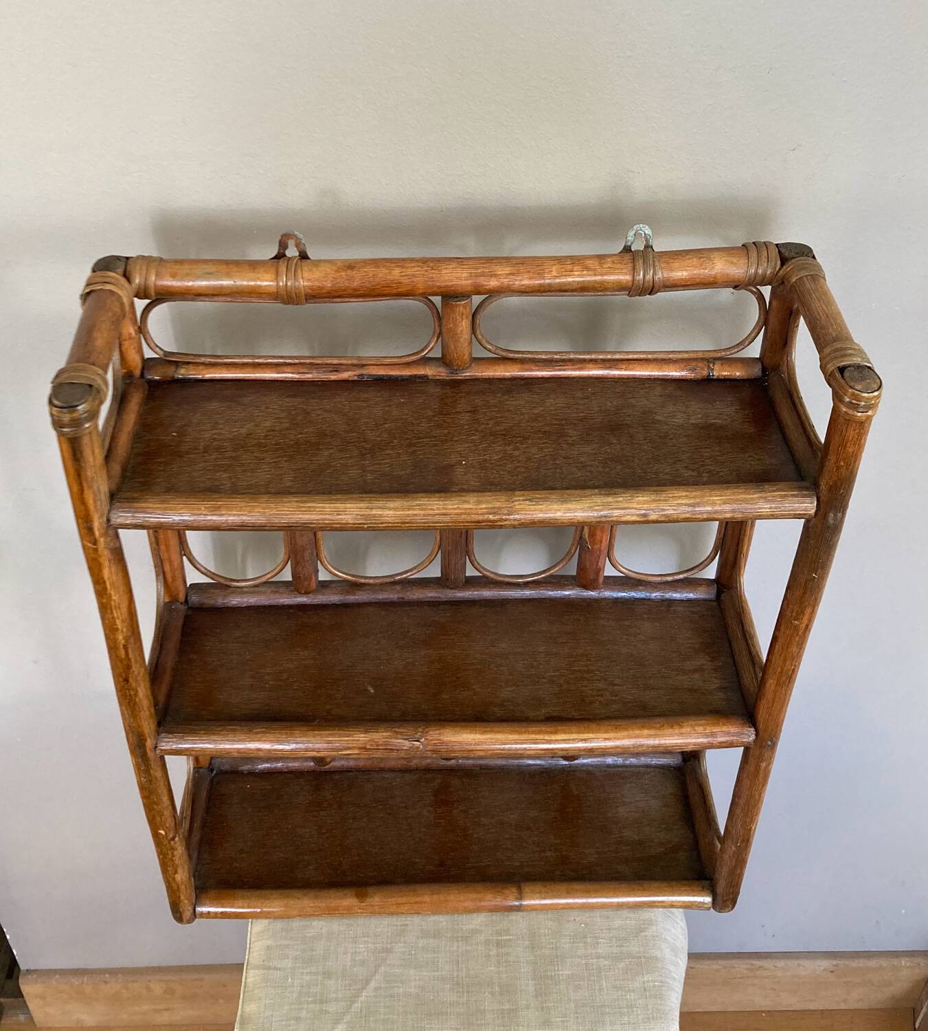 Bamboo wall shelf 1960s/70s