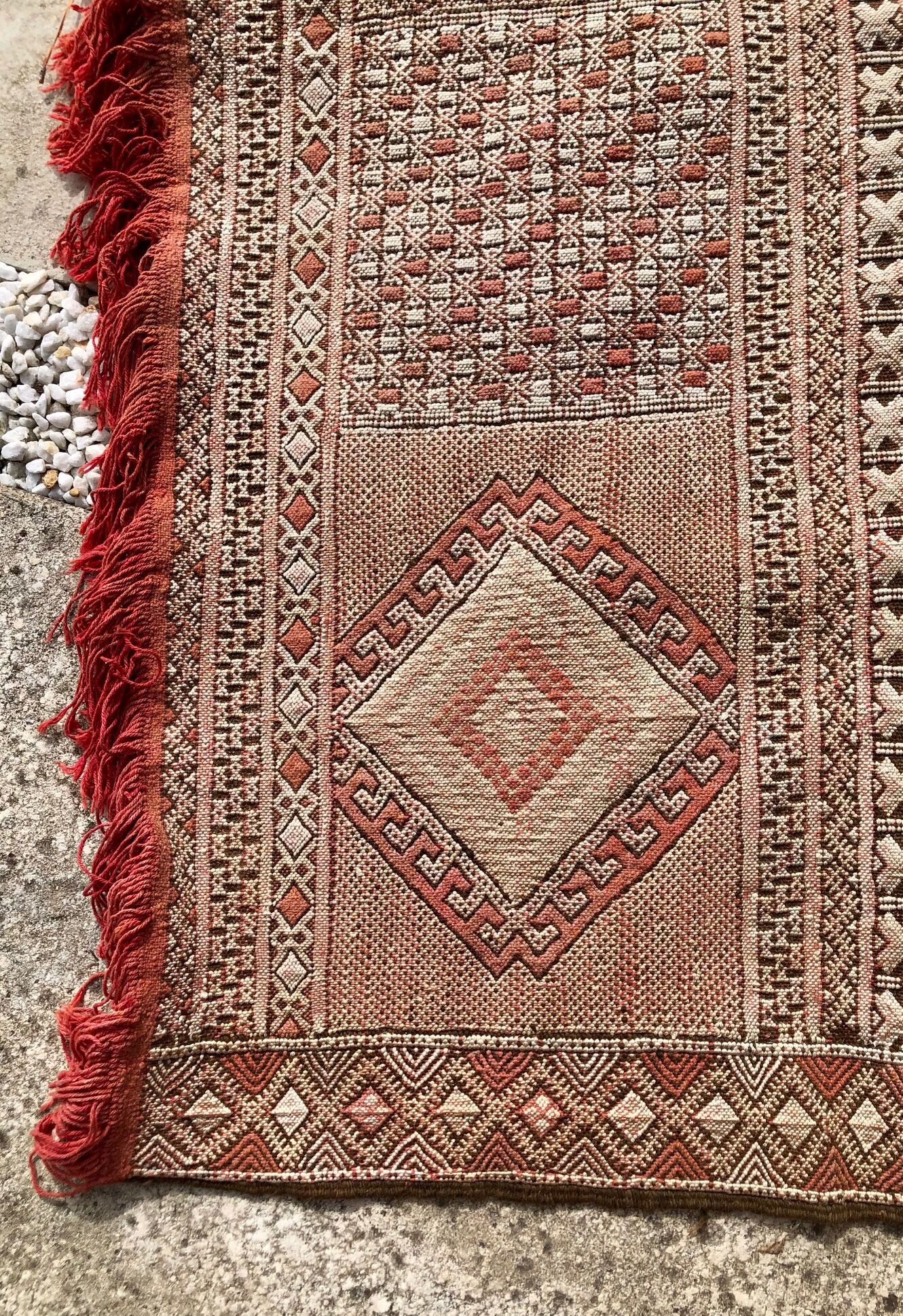 Tapis kilim rouge 260x135cm