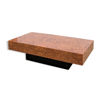 Table basse en loupe d'orme