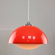 Italian Space Age Pendant in Plexiglass and Chrome, 1970s