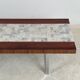 "SEM" coffee table in marble and rosewood 1970