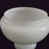 French Vintage Set of 4 White Opaline Glass Lantern-Style Replacement Shade