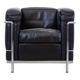 Chaise longue Cassina LC2 par Le Corbusier (Noir)