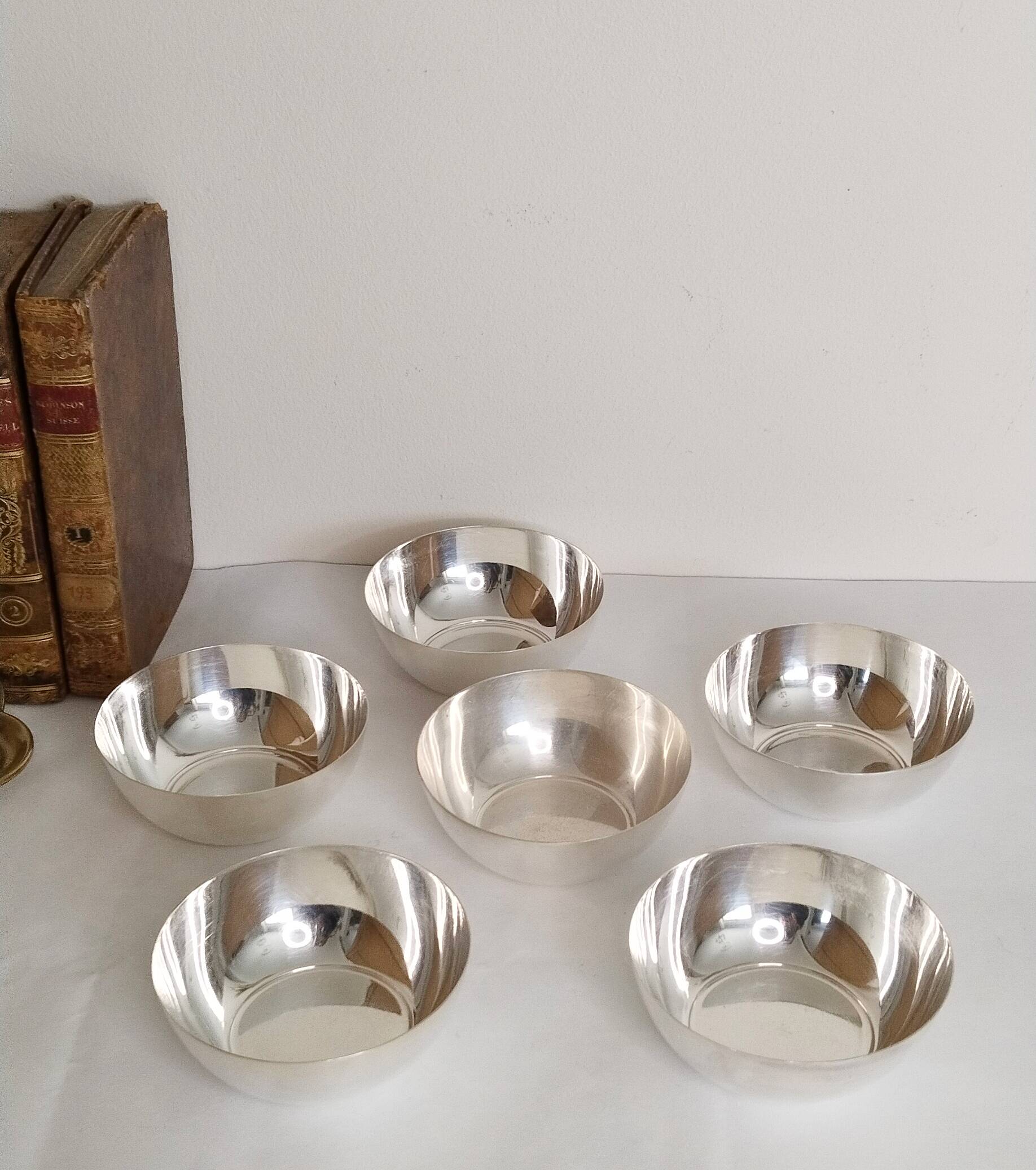Silver metal cups