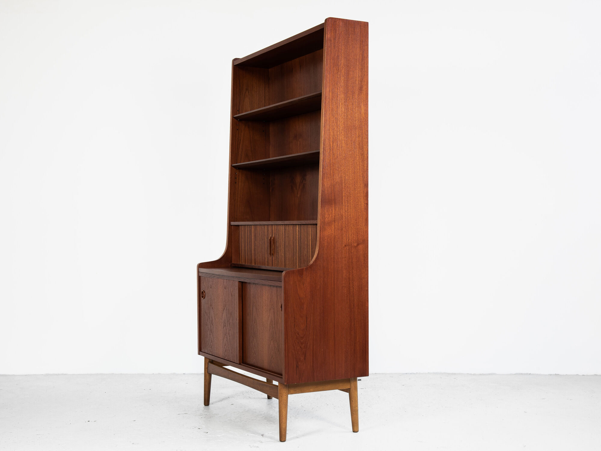 Midcentury Danish book shelf secretaire in teak by Nexø 1960s