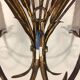 Set of 3 french wheat sheaf wall lamps, 1970s