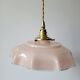 Suspension en opaline rose