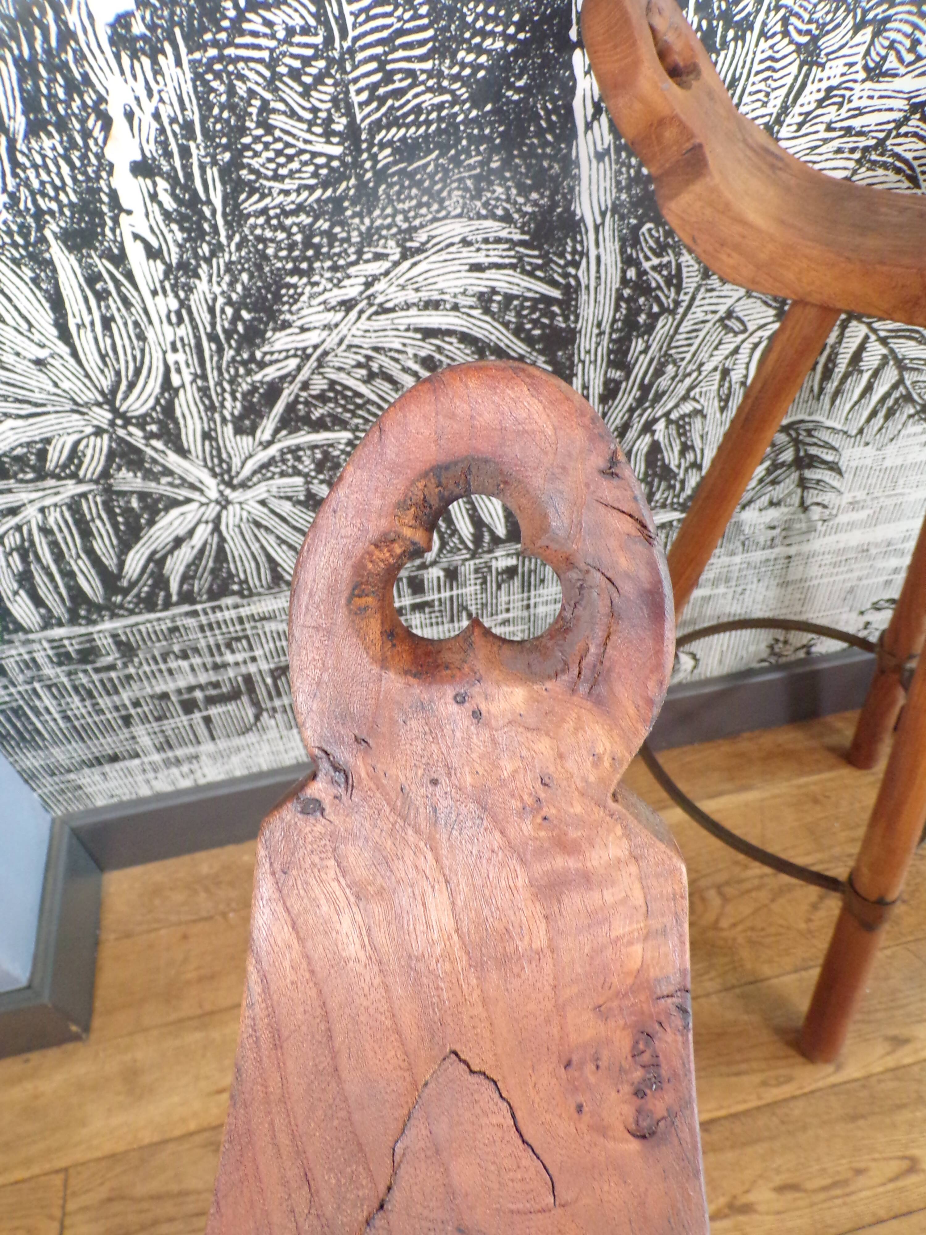 Set of 3 Spanish bar stools