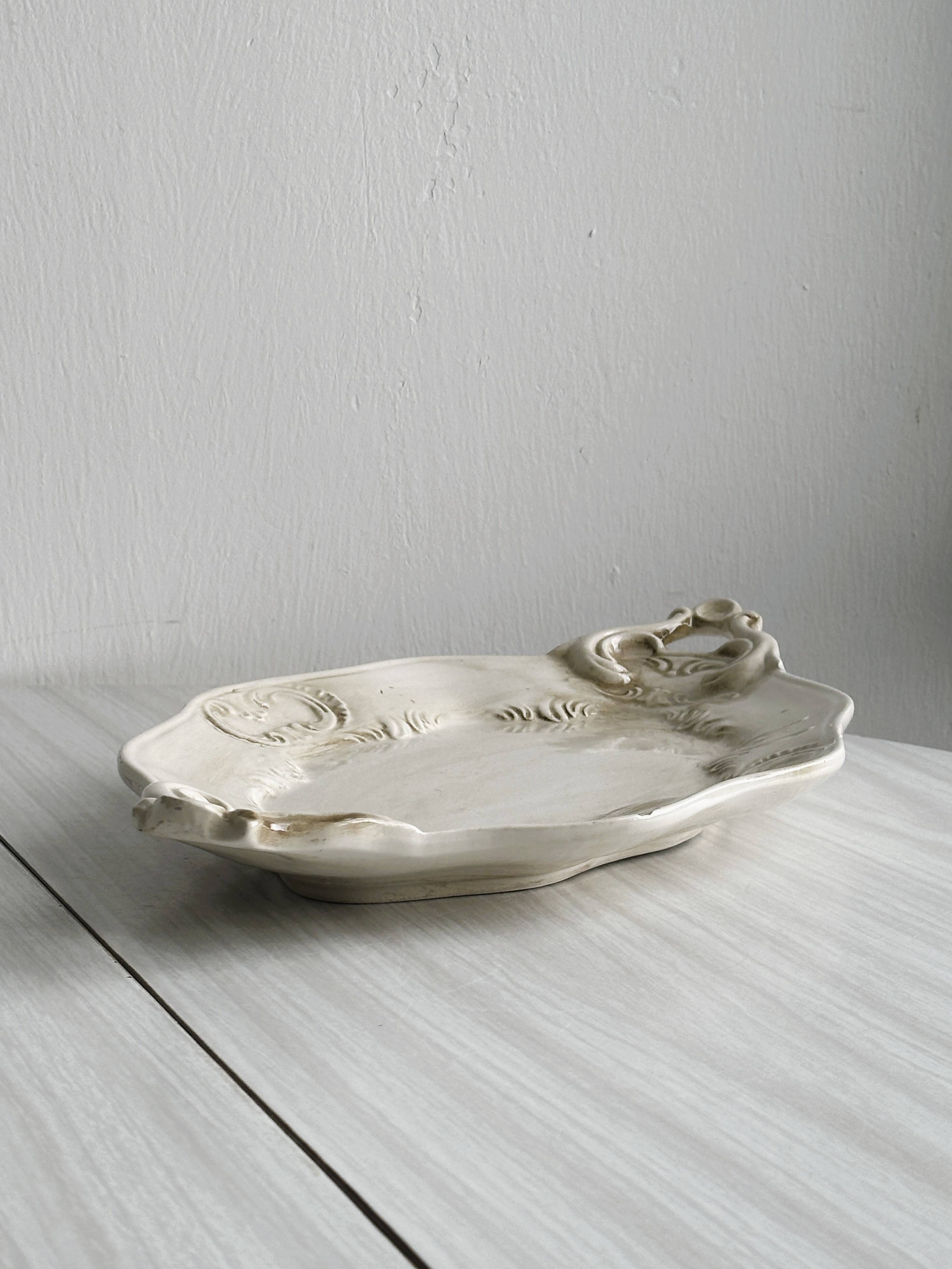 White ceramic dish