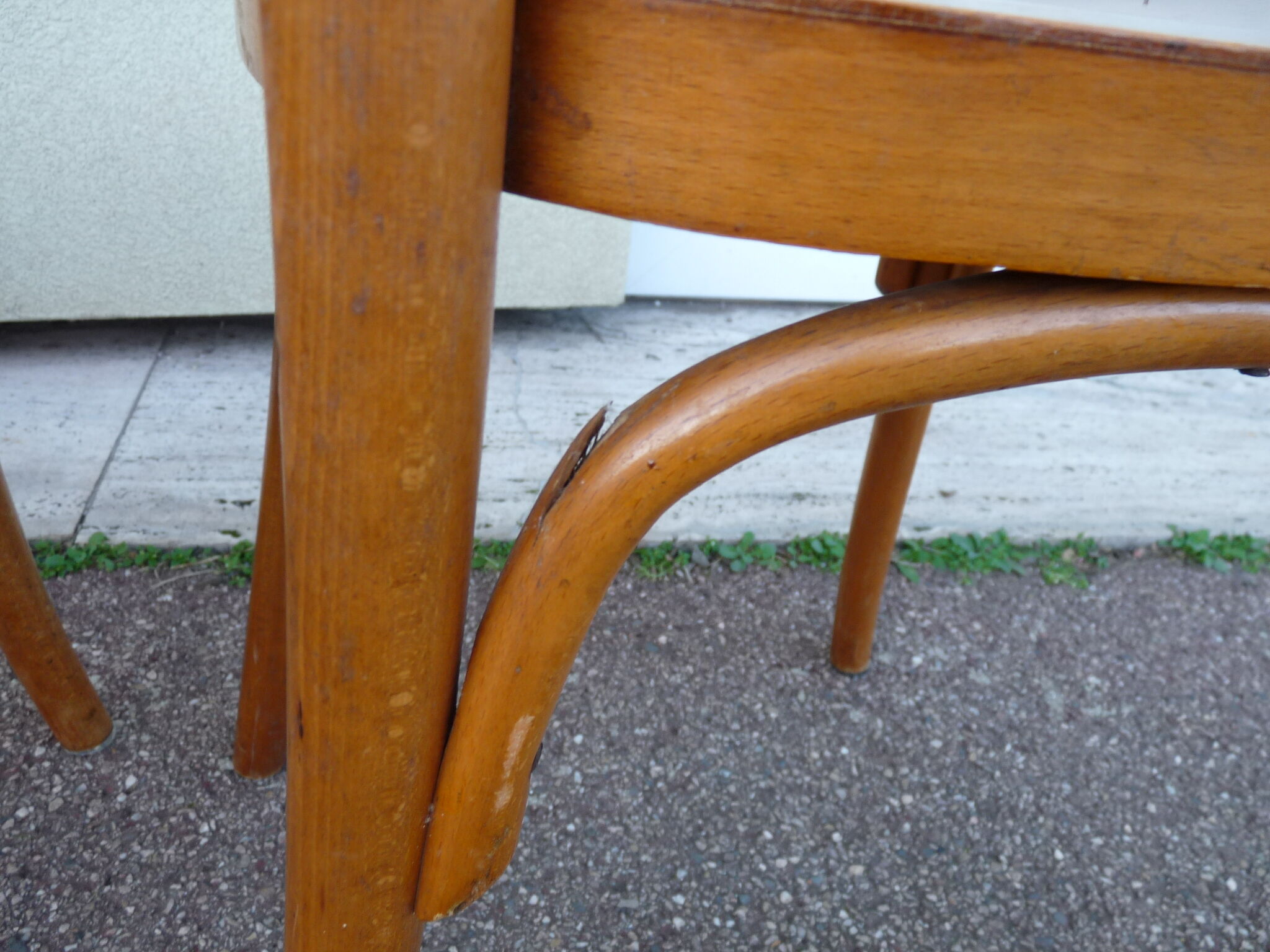 Lot de 6 chaises de bistrot bar en bois