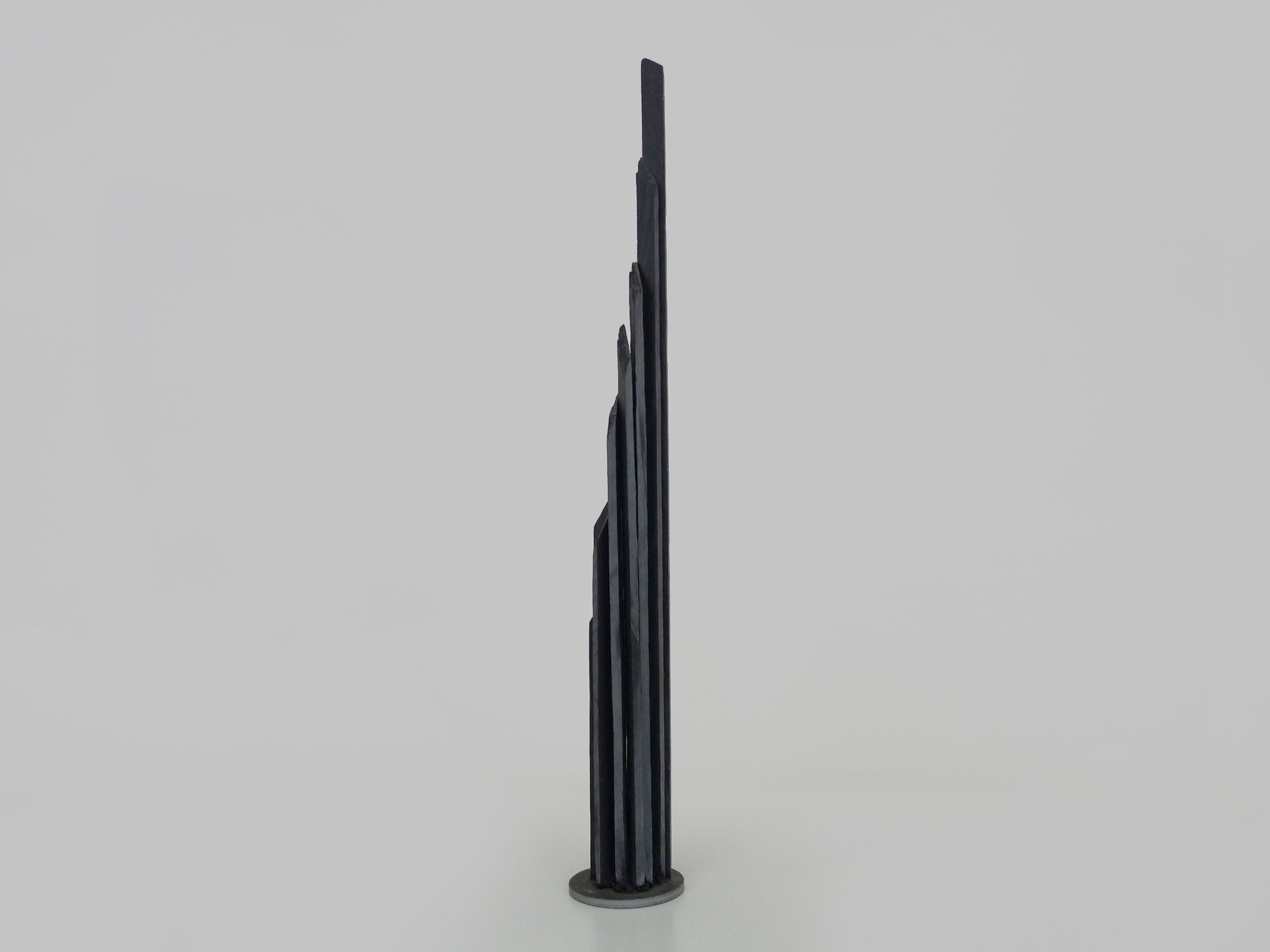 Brutalist vase, slate soliflore and glass