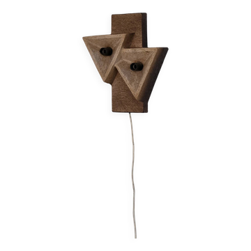 Dutch organic form ceramic wall sconce | 1960s