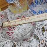 Verre coupe cristal Arlequin vintage