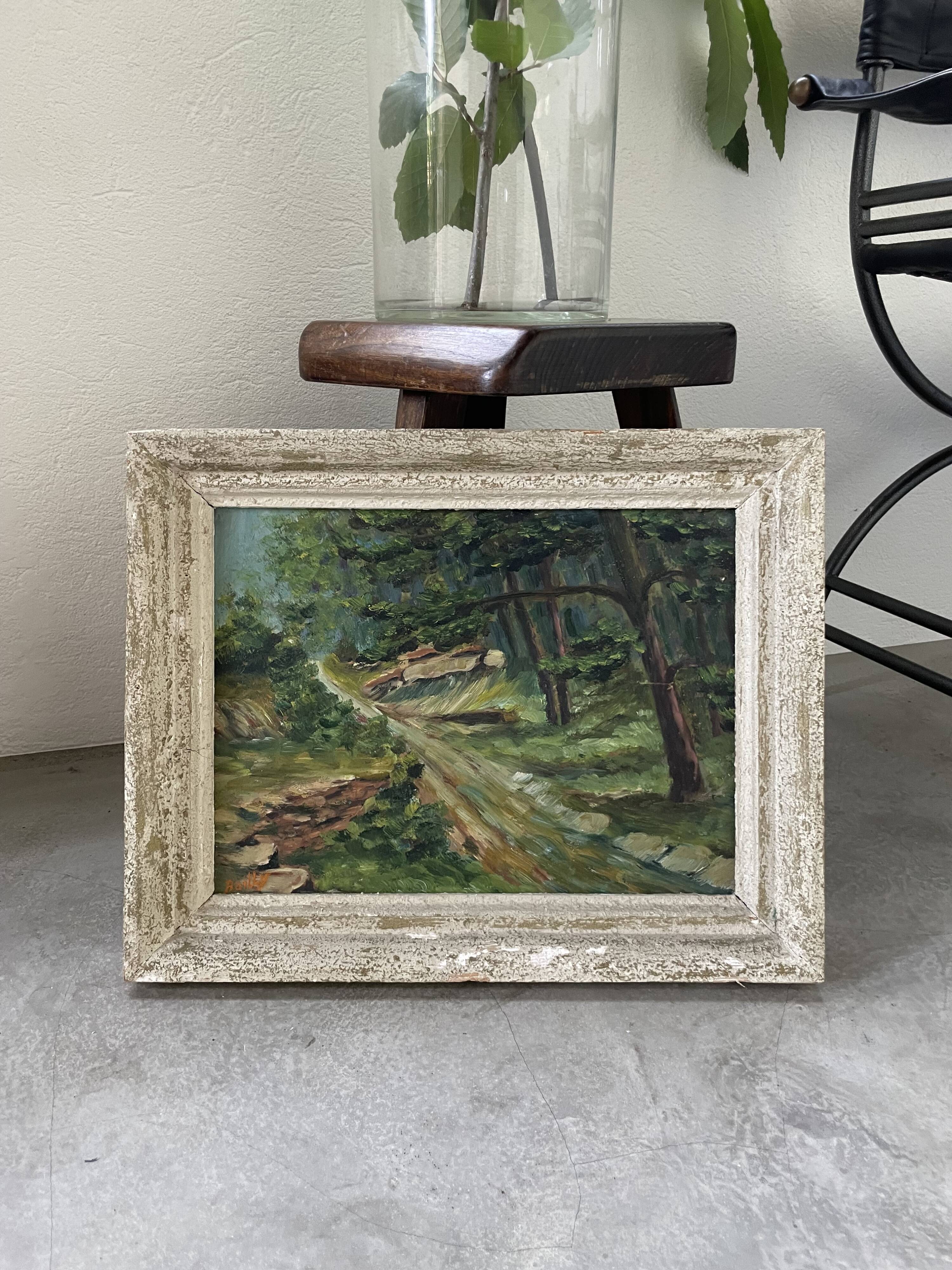 Oil painting walk in the Bailly forest