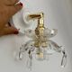 Vintage glass lampshade wall lamp with antique tassels