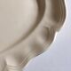 Sarreguemines ivory dish with oval godrons 38cm