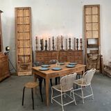 Oak farm table with two drawers